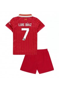 Fotbalové Dres Liverpool Luis Diaz #7 Dětské Domácí Oblečení 2024-25 Krátký Rukáv (+ trenýrky)